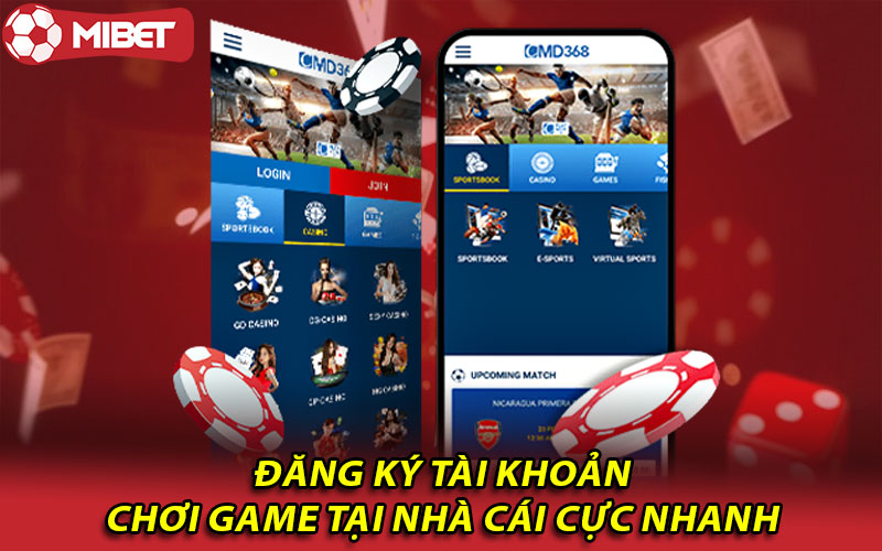 Đăng ký tài khoản chơi game tại nhà cái cực nhanh     